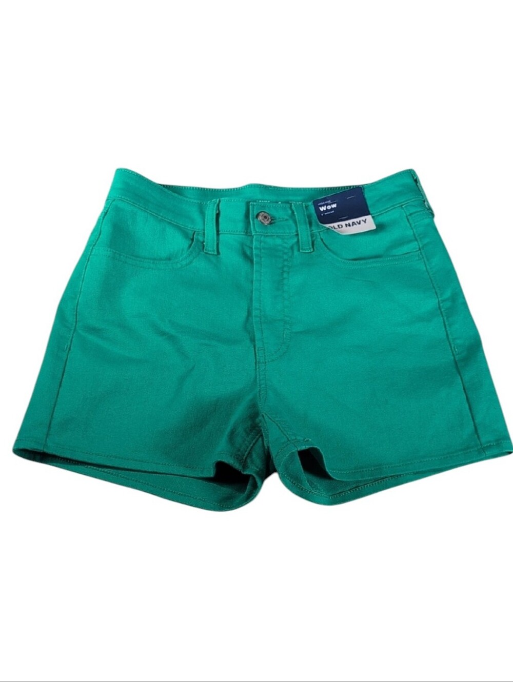 Old Navy High-Rise Wow 3" Teal Denim Shorts Size 4